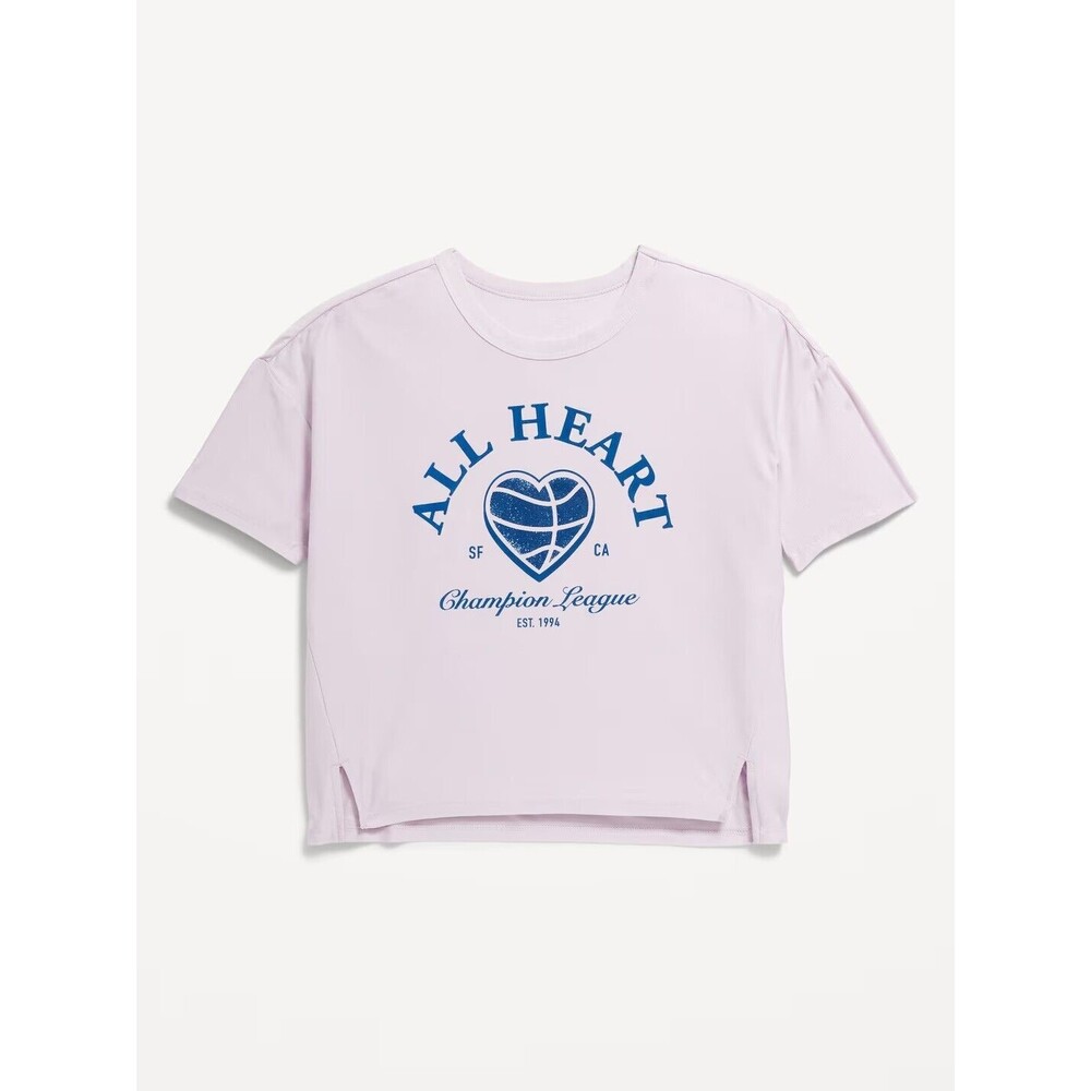 Old Navy CloudMotion Cropped Graphic Performance T-Shirt for GirlsSz-XXL